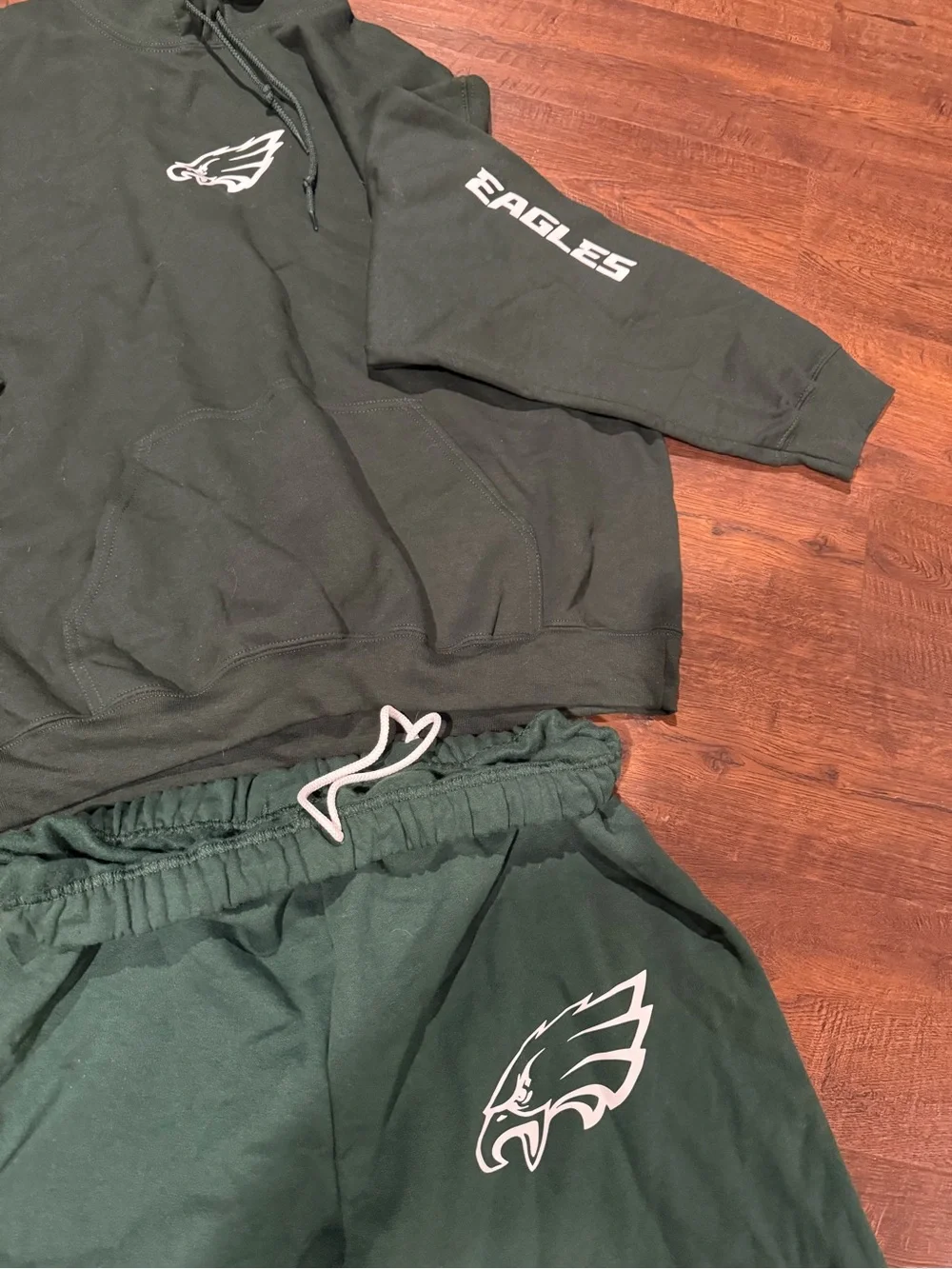 NFL UNISEX custom made Green Philadelphia Eagles Hoodie & Jogger Set sz XL